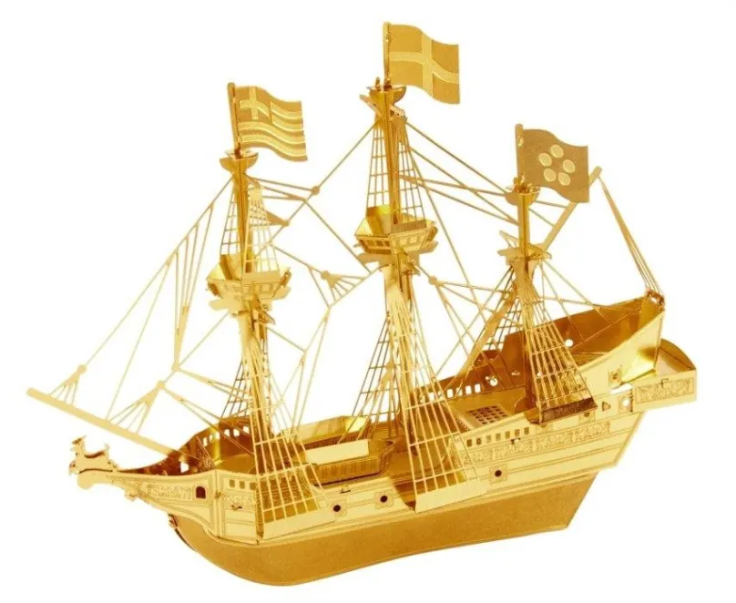 3D puzzle Metal Earth 3D puzzle Loď Golden Hind (zlatá)