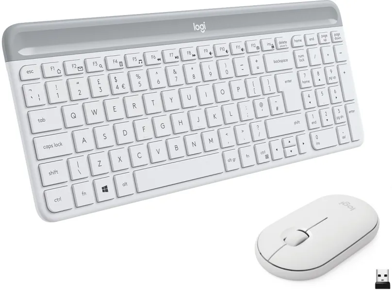 Set klávesnice a myši Logitech Slim Wireless Combo MK470, biela - US