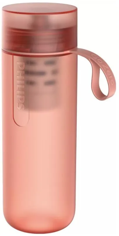 Filtračná fľaša Philips GoZero Fitness Red pink