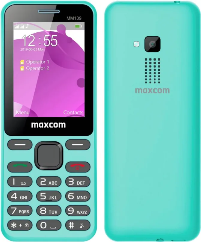 Mobilný telefón Maxcom Classic MM139 modrozelená