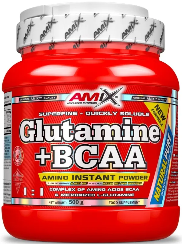 Aminokyseliny Amix Nutrition L-Glutamín + BCAA 500g, Natural