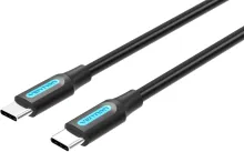 Dátový kábel Vention Type-C (USB-C) 2.0 Male to USB-C Male Cable 1M Black PVC Type