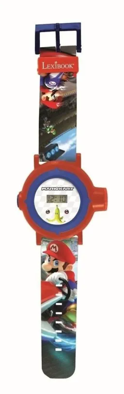 Detské hodinky Lexibook Mario Kart Digitálne projekčné hodinky s 20 obrázkami na premietanie