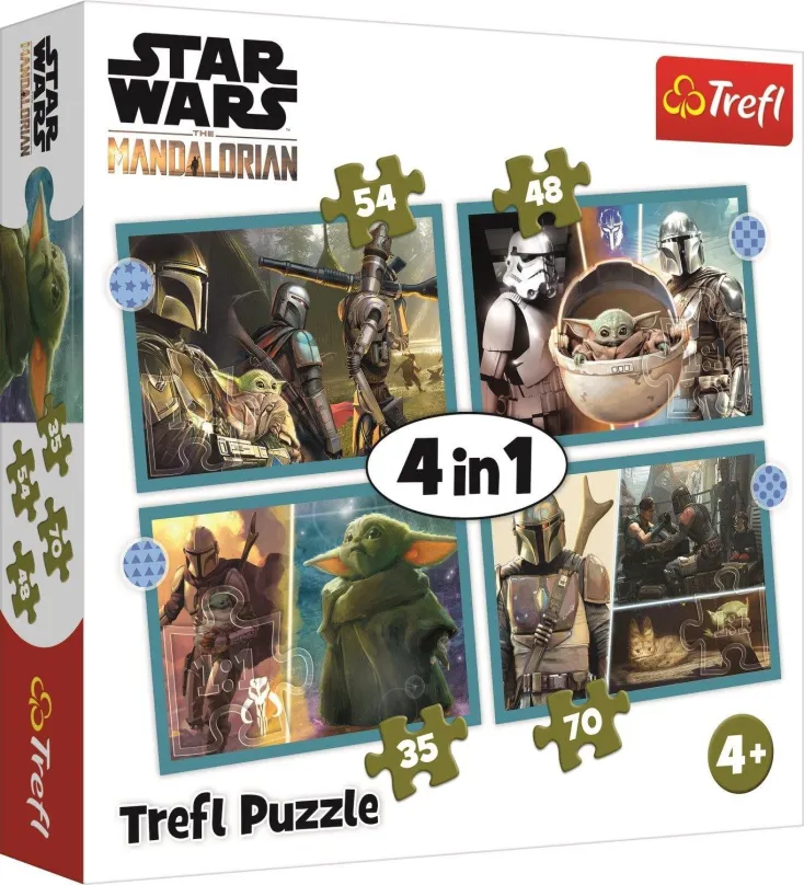 Puzzle Trefl Puzzle Star Wars: Mandalorian 4v1 (35,48,54,70 dielikov)
