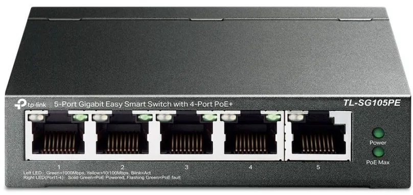 Switch TP-Link TL-SG105PE, desktop, 5x RJ-45, Power over Ethernet (PoE), QoS (Quality of S