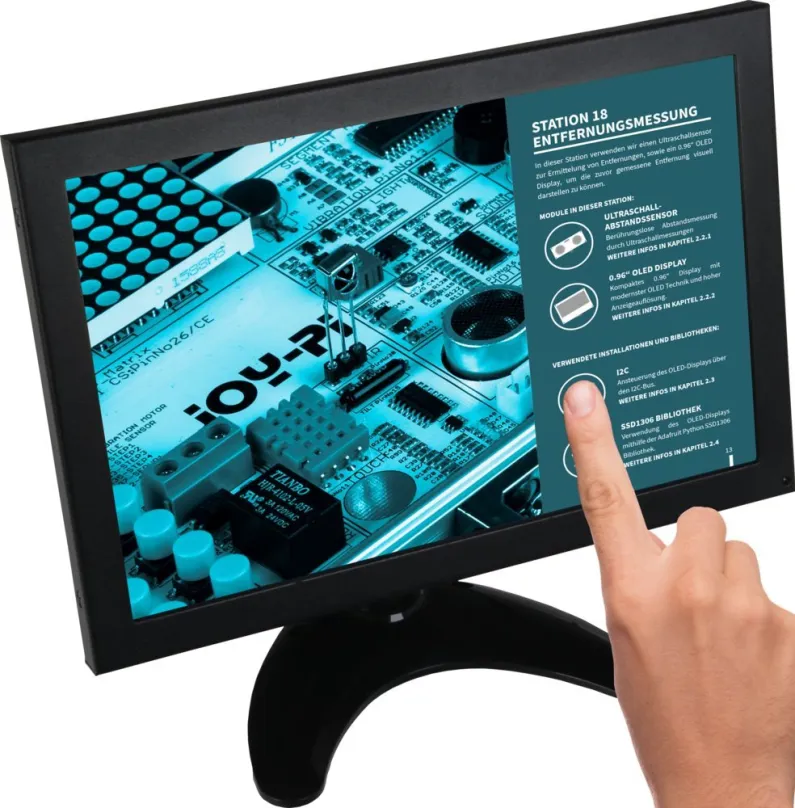 LCD monitor JOY-IT RASPBERRY PI touch display 10 "s rámčekom