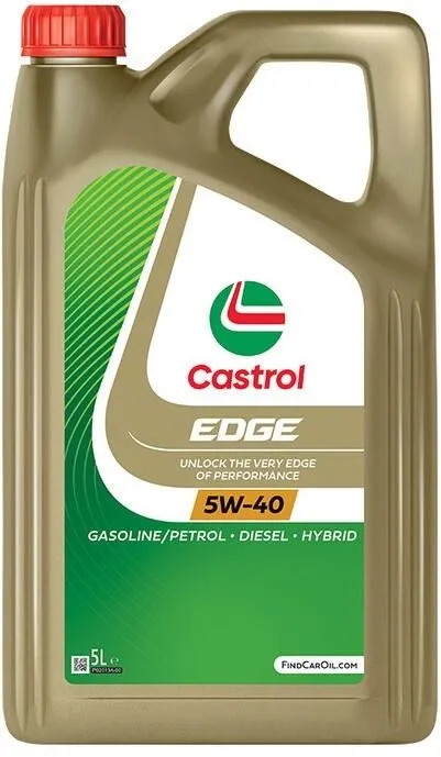 Motorový olej CASTROL EDGE 5W-40 TITANIUM FST; 5l, 5W-40, syntetický, API CF, ACEA C3, VW