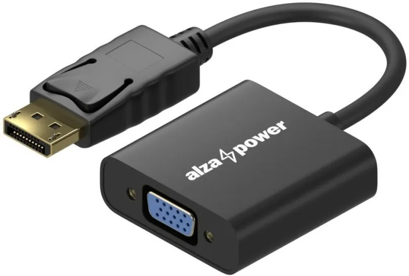 Redukcia AlzaPower DisplayPort (M) na VGA (F) 0.1m matná čierna