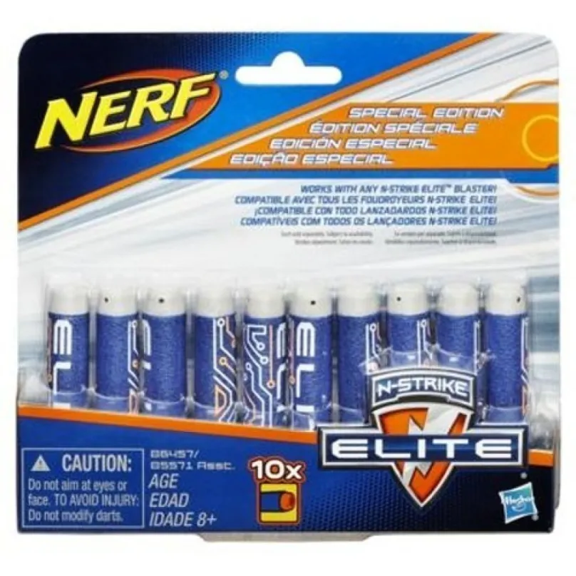 NERF Elite náhradné šípky 10ks, špeciálna edícia modré