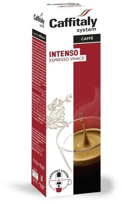 Kávové kapsule Ecaffé káva Intenso Caffitaly systém 10 ks
