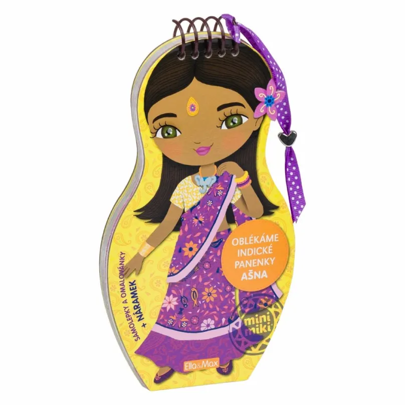 Omaľovánky Obliekame indické bábiky AŠNA – Omaľovánky
