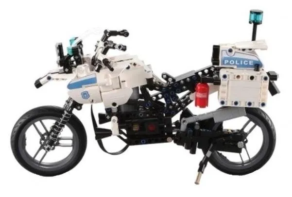 RC model SIdee Policajná motorka stavebnice na diaľkové ovládanie