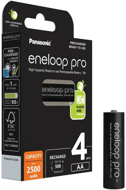 Nabíjacie batérie Panasonic eneloop HR6 AA 3HCDE/4BE PRE N