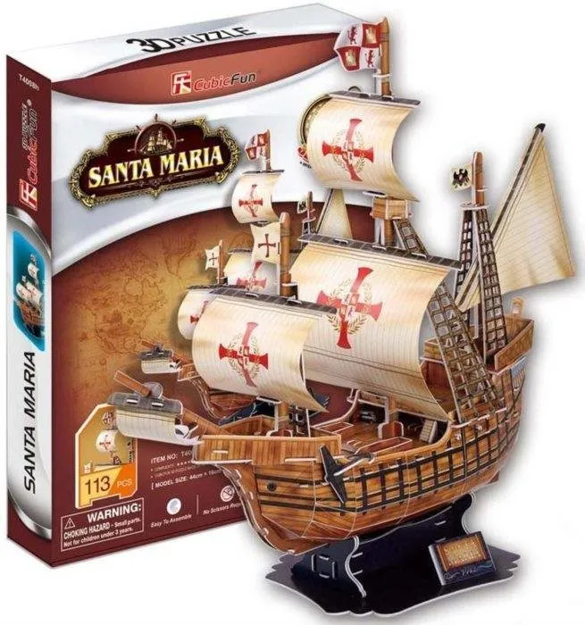 3D puzzle Cubicfun 3D puzzle Loď Santa Maria 113 dielikov