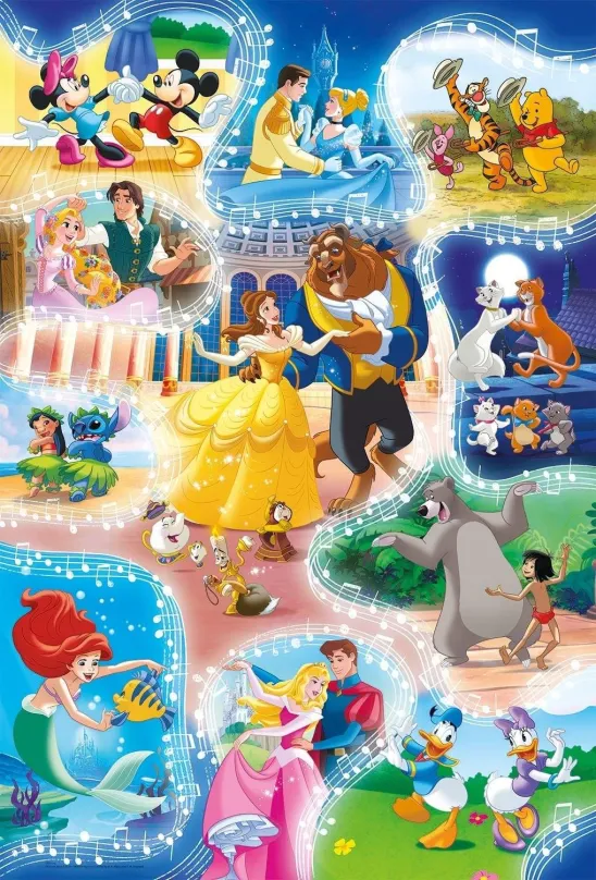 Puzzle Clementoni Puzzle Disney: Čas na tanec MAXI 24 dielikov