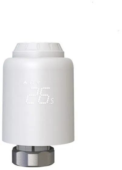 Termostatická hlavica Tellur WiFi Smart Thermost. Radiator Valve-Chytrý WiFi termostat. radiátorový ventil RVSH1, LED, biela