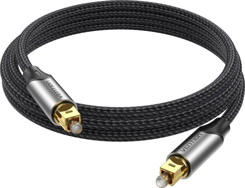 Audio kábel Vention Optical Fiber Toslink Audio Cable Aluminum Alloy Type 1.5M Gray