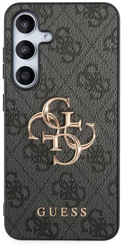 Kryt na mobil Guess PU 4G Metal Logo Zadný Kryt pre Samsung Galaxy S24+ Grey