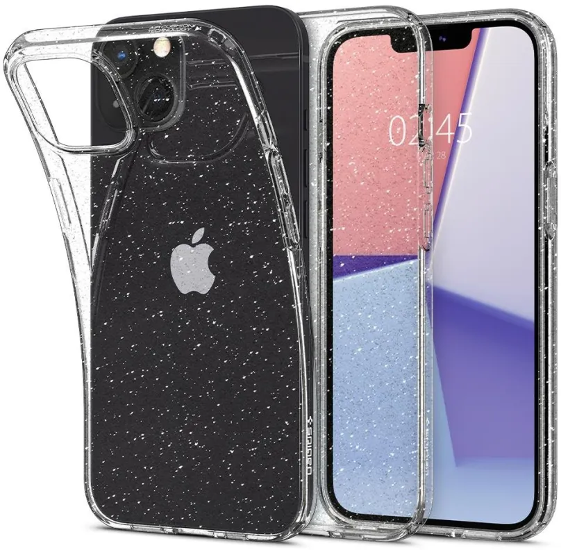 Kryt na mobilný telefón Spigen Liquid Crystal Glitter Crystal Quartz iPhone 13, pre Apple