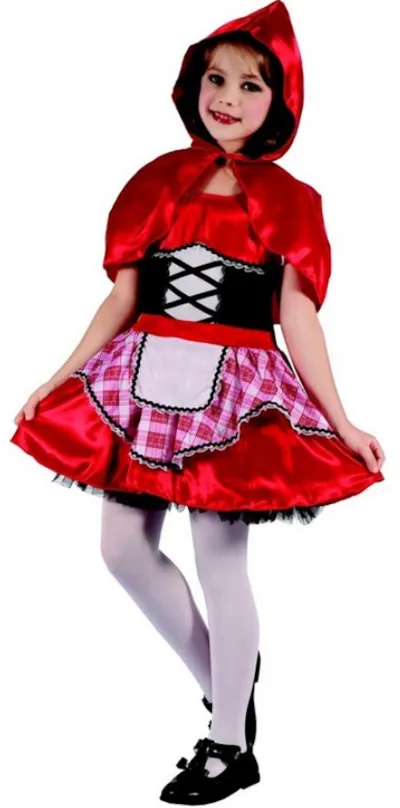 Kostým Šaty na karneval - Červená čiapočka, 130-140 cm