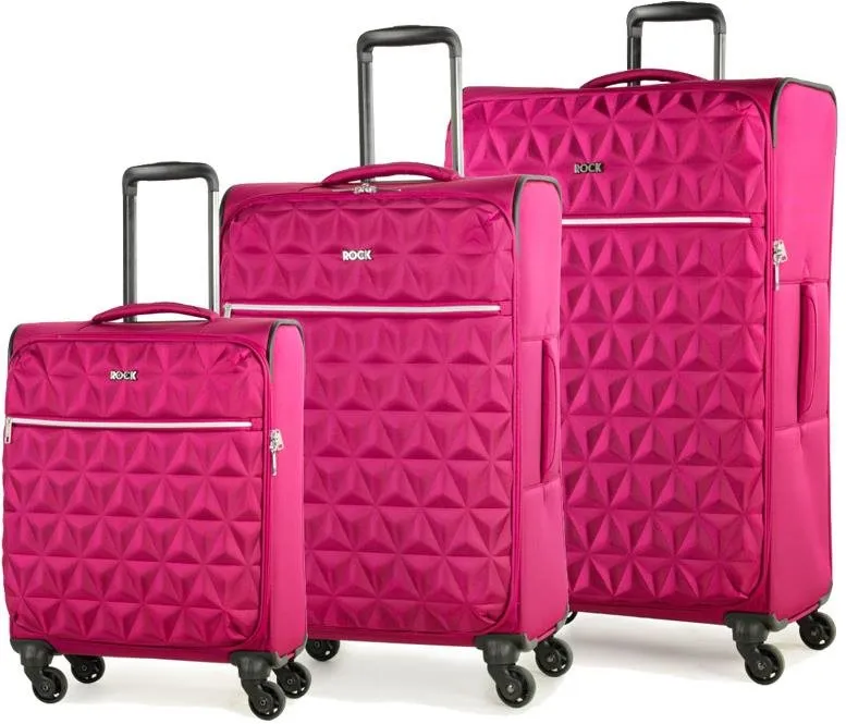 Sada cestovných kufrov ROCK TR-0207/3 - ružová