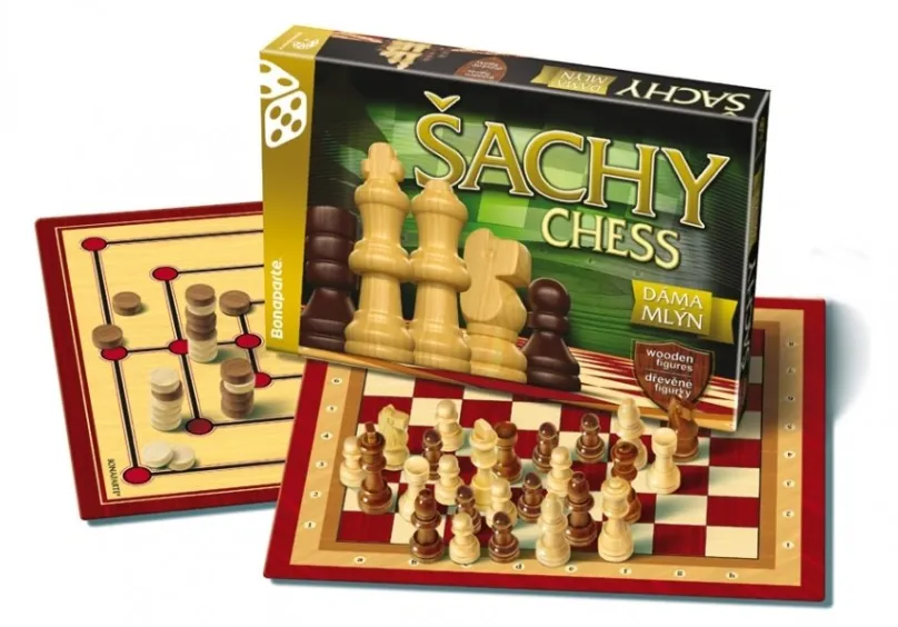 Spoločenská hra Šach, dáma, mlyn