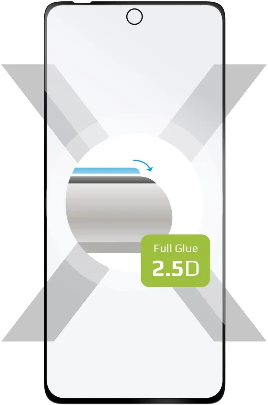 Ochranné sklo FIXED FullGlue-Cover pre Motorola Moto G72 čierne