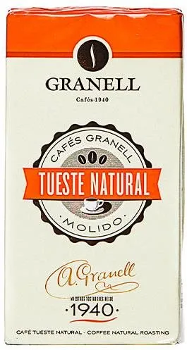 Káva Granell Tueste Natural, mletá káva (250g), mletá, 100% robusta, pôvod Zmes rôzneho