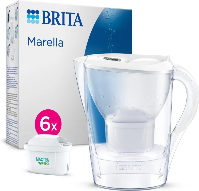 Filtračná kanvica Brita Marella Cool white + 6 Maxtra Pro All-In-1