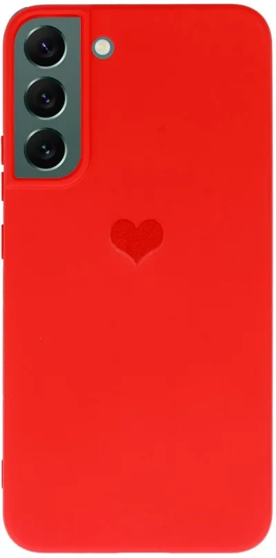 Kryt na mobil Vennus Valentínske puzdro Heart pre Samsung Galaxy S22 Plus - červené