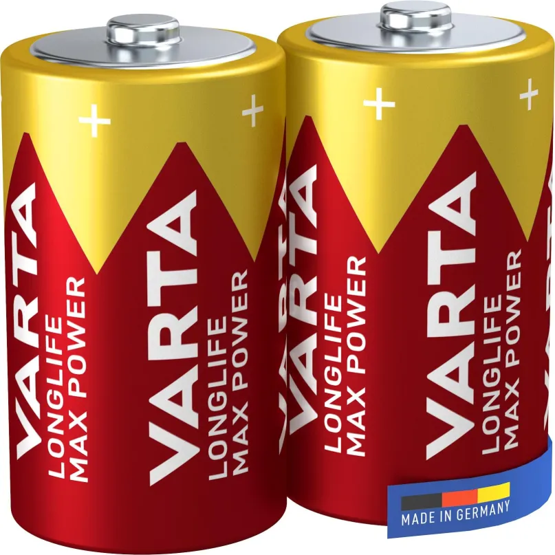 Jednorazová batéria VARTA alkalická batéria Longlife Max Power D 2 ks