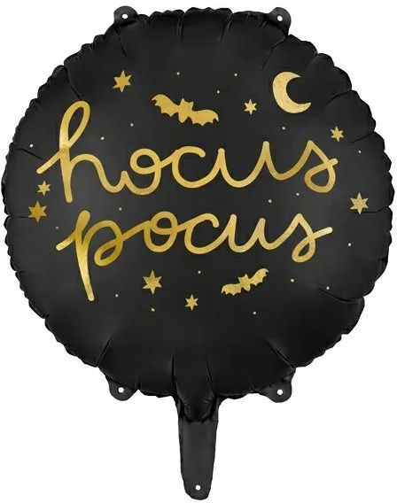 Balóniky Fóliový balónik hocus pocus - čierny - halloween - čarodejnica - 45 cm