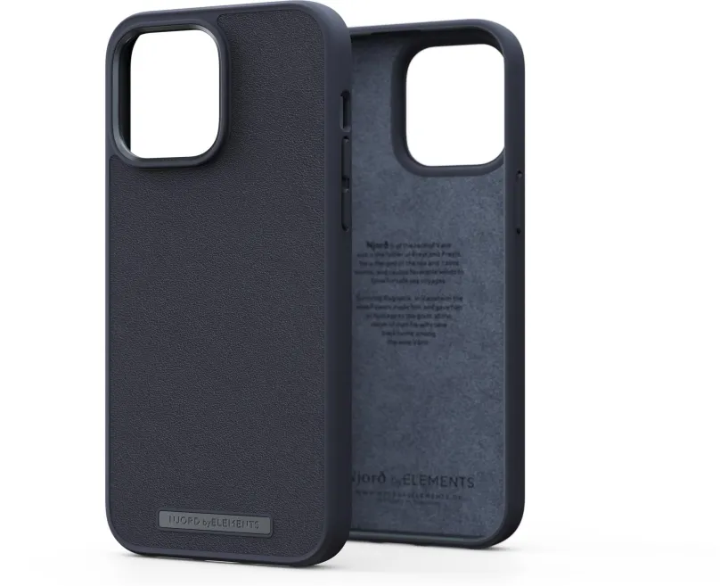 Kryt na mobil Njord iPhone 14 Pro Max Genuine Leather Case Black, pre Apple iPhone 14 Pro