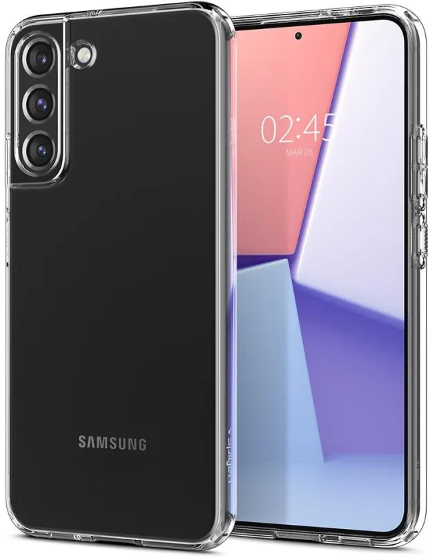 Kryt na mobil Spigen Liquid Crystal Crystal Clear Samsung Galaxy S22+ 5G, pre Samsung Gala