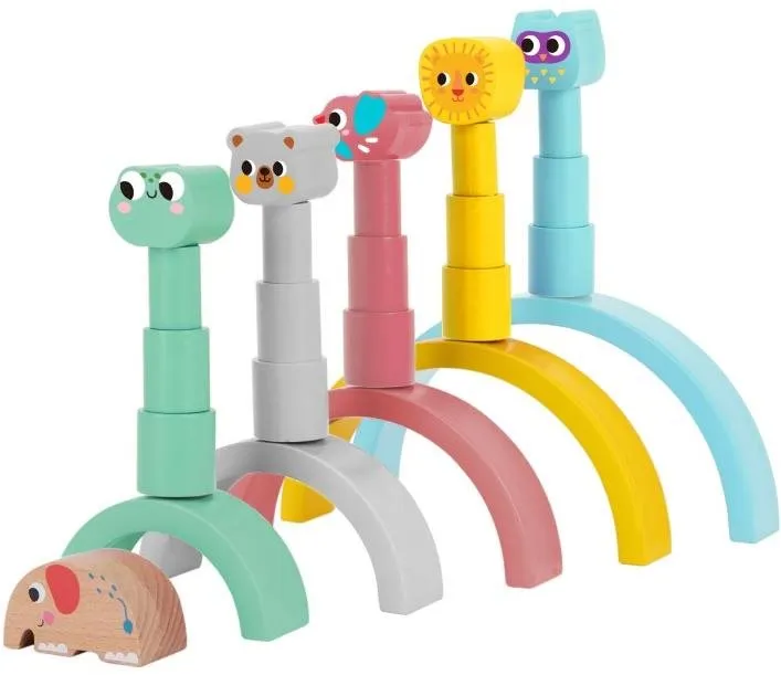 Kreatívna hračka EliNeli Skladacia dúha so zvieratkami a guličkami