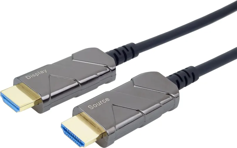 Video kábel PremiumCord Ultra High Speed HDMI 2.1 optický fiber kábel 8K @ 60Hz, 4K @ 120Hz, 5m pozlátené