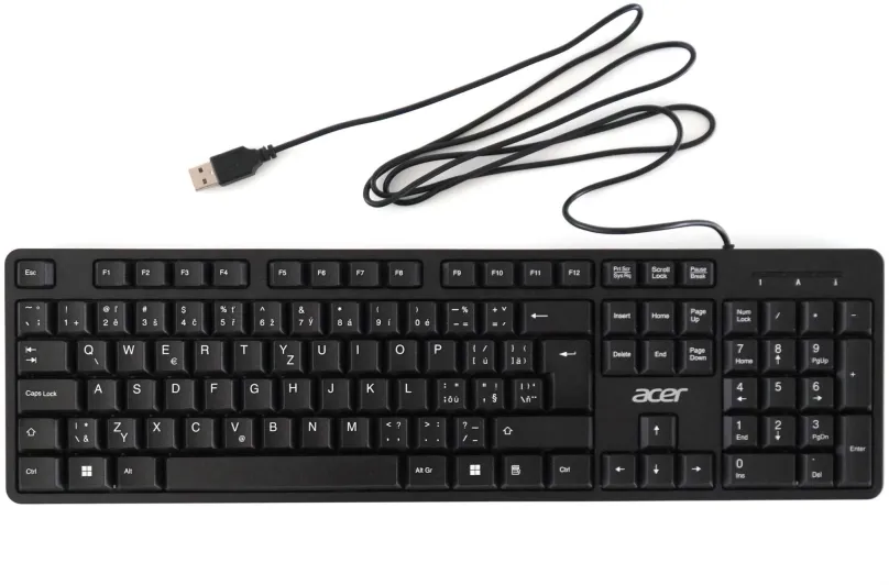 Acer Wired Keyboard/Drôtová USB/SK-SK layout/Čierna