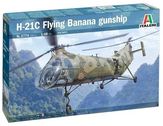 Model vrtuľníka Model Kit vrtuľník 2774 - H-21C Flying Banana GunShip