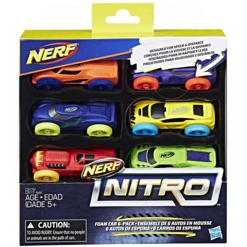 NERF Nitro náhradné vozidlá 6 ks, Hasbro C3172