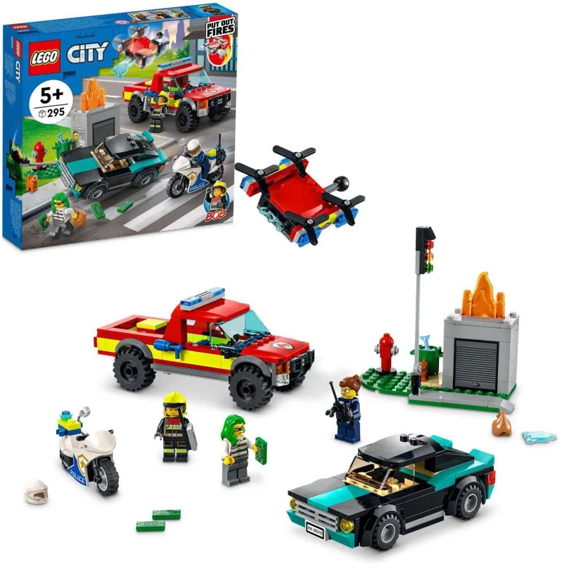 LEGO stavebnica LEGO® City 60319 Hasiči a policajná naháňačka