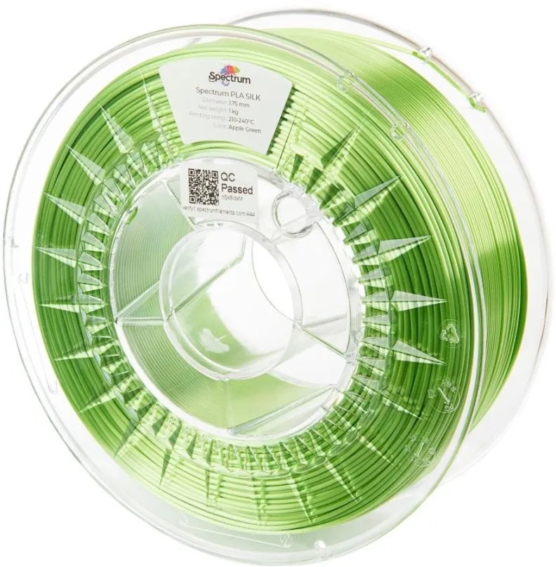 Filament Filament Spectrum Silk PLA 1.75mm Apple Green 1kg