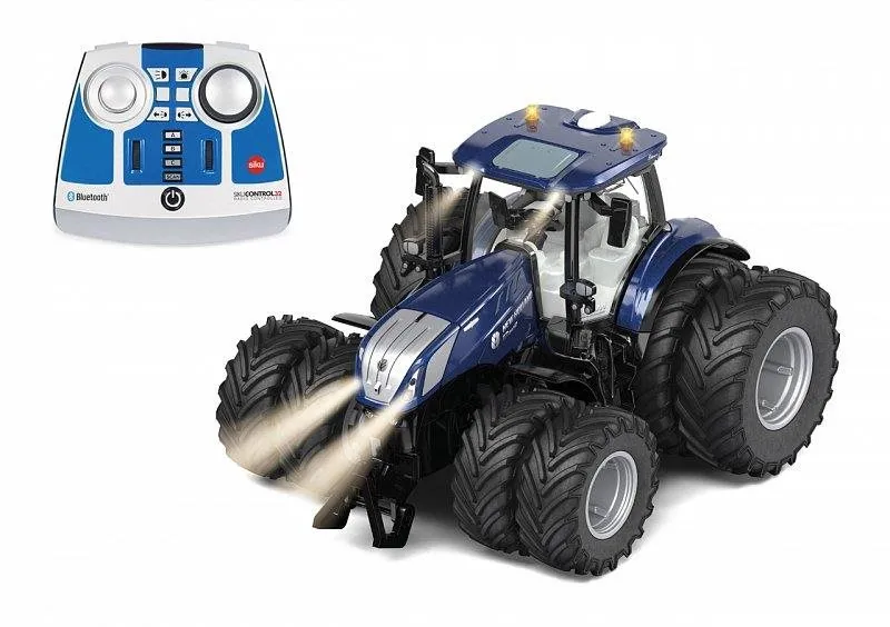 RC traktor Siku Control - Bluetooth New Holland T7.315 s dvojitými kolesami a diaľk. ovládačom 6730