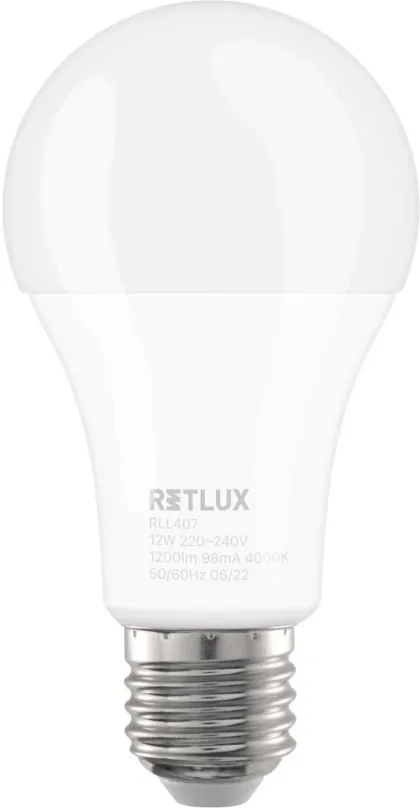 LED žiarovka RETLUX RLL 407 A60 E27 bulb 12W CW