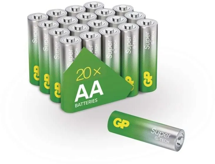 Jednorazová batéria GP Alkalická batéria Super AA (LR6), 20 ks