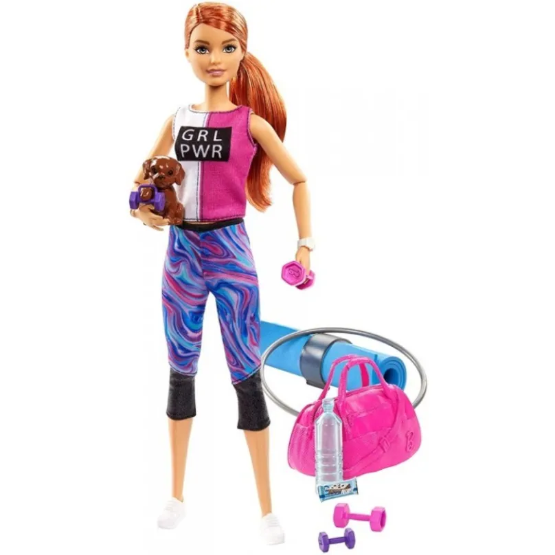 Mattel Barbie Wellness bábika ryšavka, GJG57
