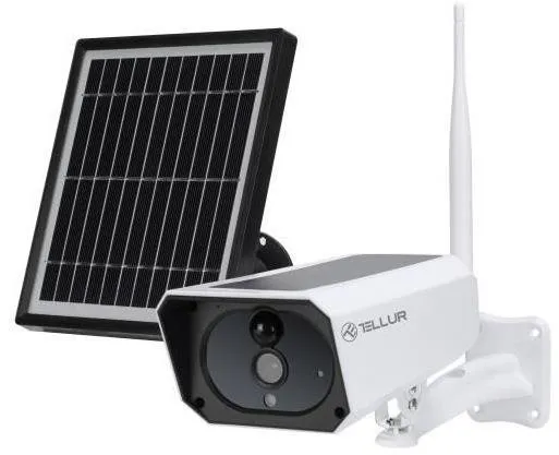 IP kamera Tellur WiFi Smart solárna kamera 1080P, IP65, PIR, outdoor, biela