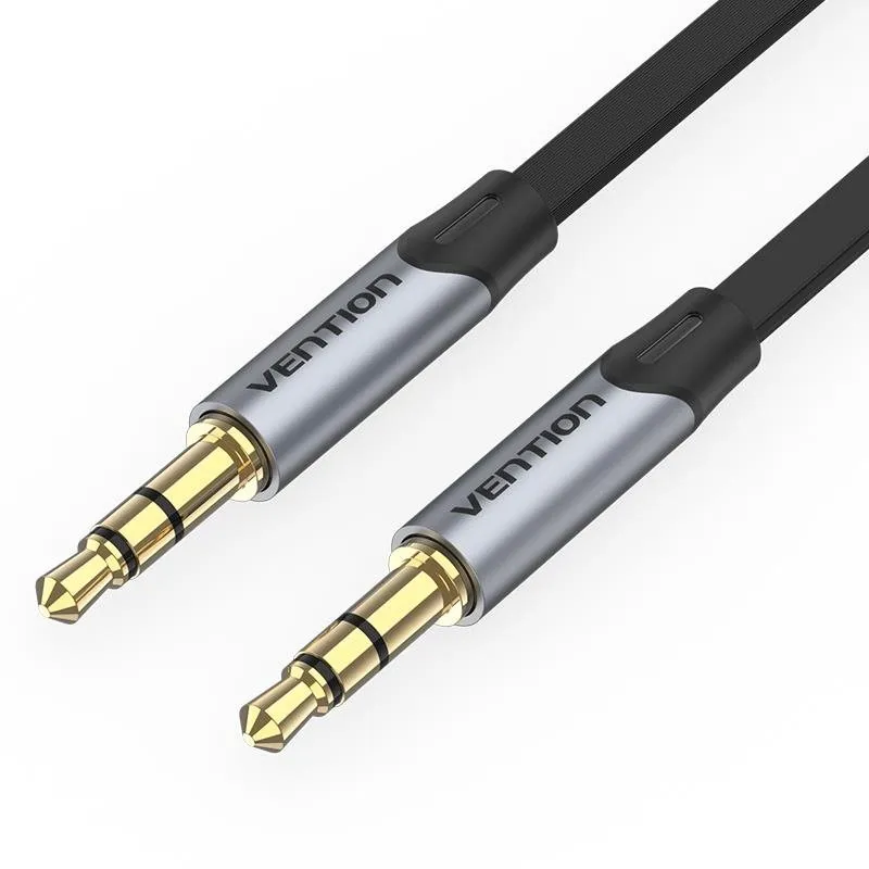 Audio kábel Vention 3.5mm Male to Male Flat Aux Cable 2m Gray