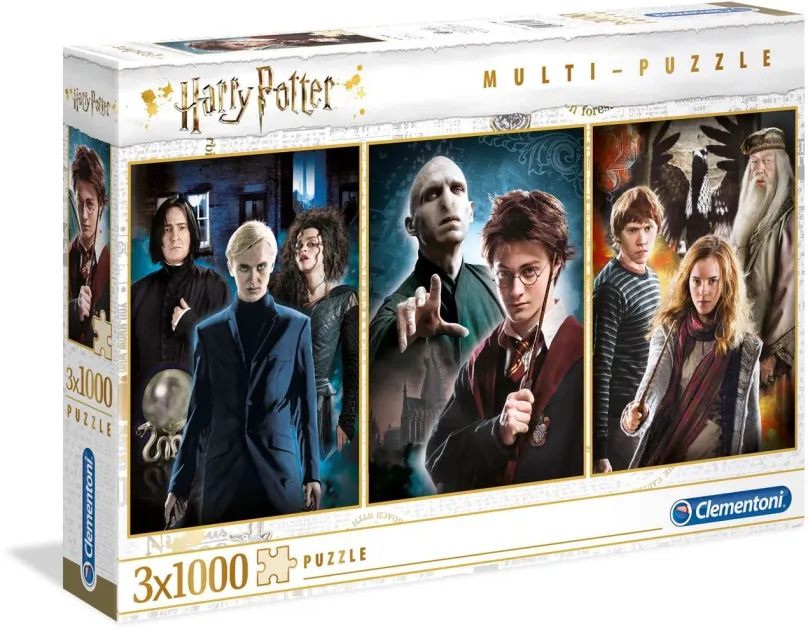 Puzzle Puzzle Harry Potter 3x1000, patrí medzi náročnejšie, 1000 dielikov v balení, téma f