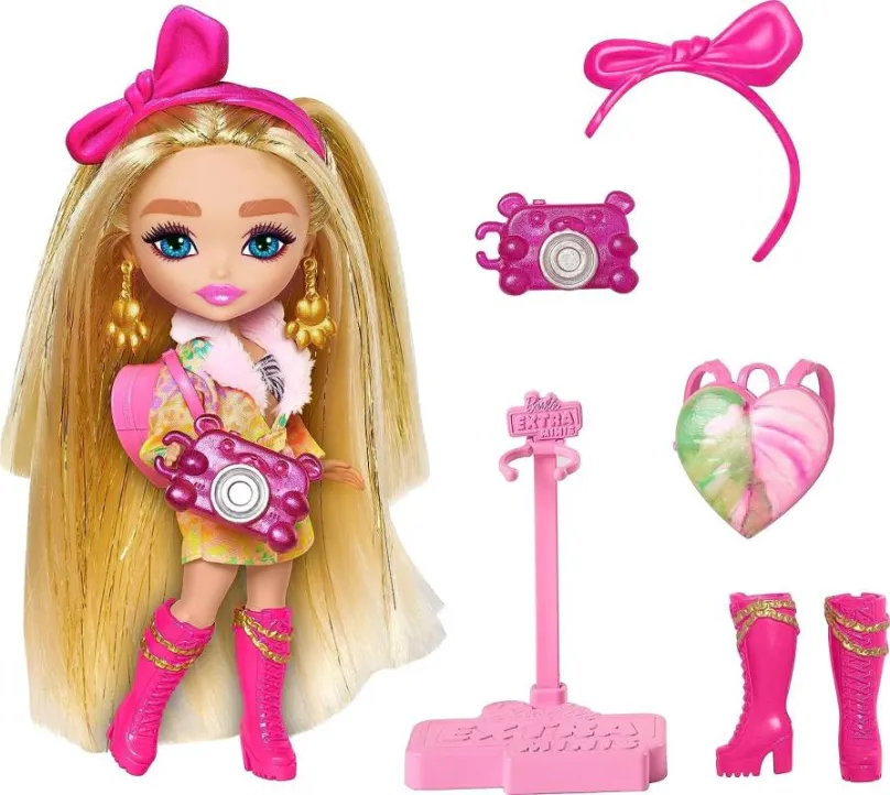 Mattel Barbie® Extra minis™ blondínka v safari oblečku, HPT56