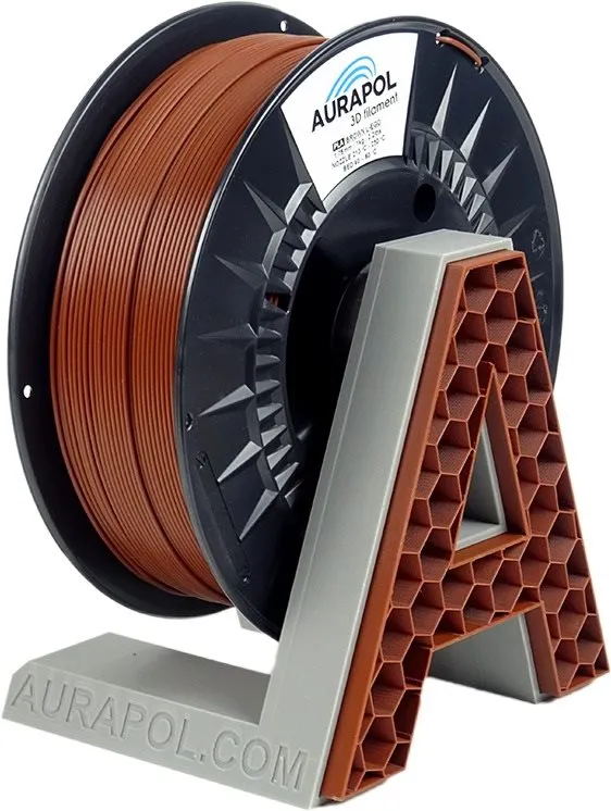 Filament AURAPOL PLA 3D Filament Hnedá L-EGO 1 kg 1,75 mm AURAPOL